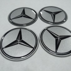 Наклейка на диск MERCEDES серебряный 50мм 