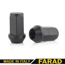 Гайки 14х1,5 L41mm 19 ключ Черный Цинк (Farad Italy)