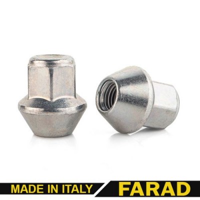 колесные Гайки Ford 12х1,5 L30 с цельным широким конусом 19 ключ (Farad Italy) крепления для колесных дисков